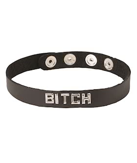 Leather ID Collar Bitch