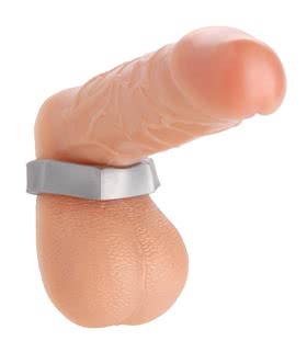 Silver Hex Heavy Duty Cock Ring and Ball Stretcher