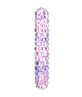 Glas Purple Rose Nubby Glass Dildo