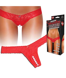 Clitoral Stimulating Thong With Beads