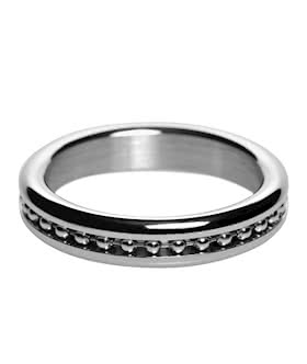 Metal Cock Ring with Ball Chain Inlay 175 In