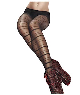 Diagonal striped pantyhose
