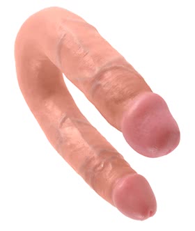 King Cock UShaped Medium Double Trouble Dildo