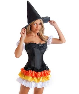4 pc sexy witch costume