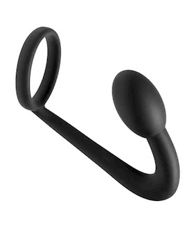 Prostatic Play Explorer Silicone Cock Ring and Prostate Plug