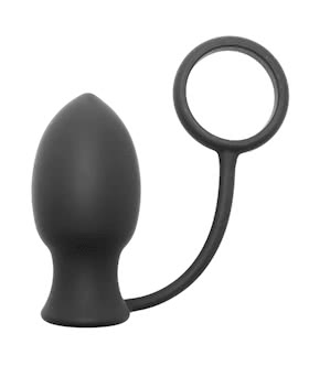 Bomber Vibrating Silicone Anal Plug with Cock Ring