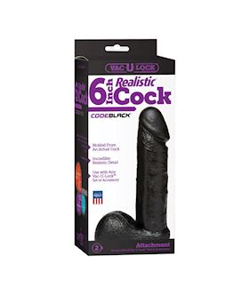 VacULOCK CODE  6 Inch Realistic Cock