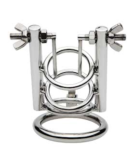 Stainless Steel Urethral Spreader CBT Chastity Cage