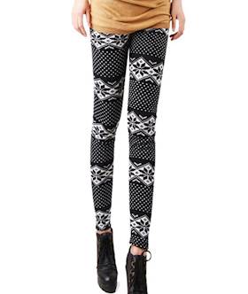 Winter Snowflakes Patterned Leggings