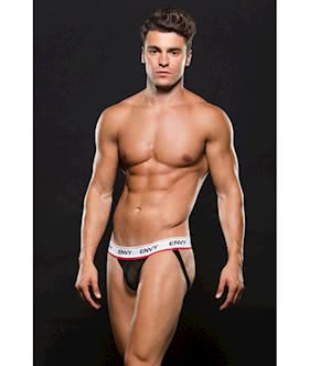 Envy Logo Elastic LowRise Mesh Jock M L
