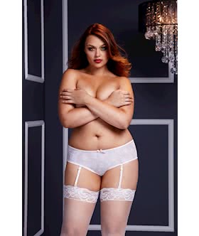 Rose Crotchless Boyshort Panty Q