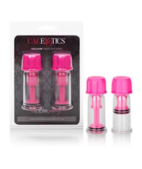 Nipple Play Vacuum Twist Suckers Pink
