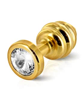 Diogol Ano Butt Plug Ribbed and Plated 30 mm