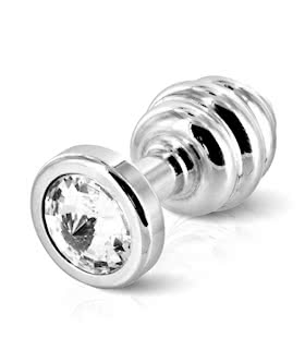 Diogol Ano Butt Plug Ribbed  Plated 30 mm