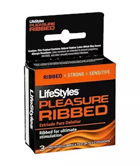 Lifestyles Ultra Ribbed Condoms - 3 Pack