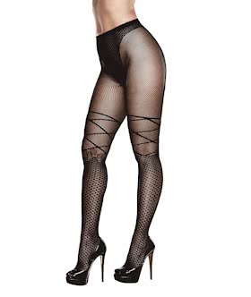 Ribbon  Bow Jacquard Pantyhose