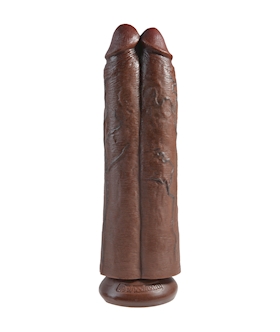 King Cock 11 Inch Two Cocks One Hole Dildo
