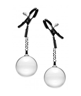 Spheres Adjustable Nipple Clamps with Weighted Orbs
