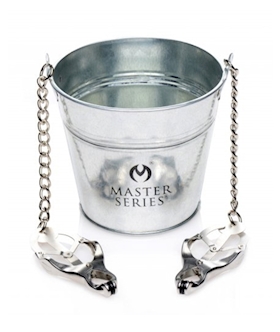Infliction Bucket Labia  Breast Clamps W Bucket