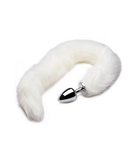 Extra Long Arctic Mink Tail Anal Plug