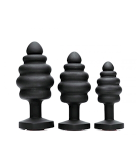 Heart Gem Silicone 3 Piece Anal Plug Set