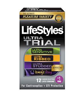 Lifestyles Ultra Trial 12 Plus 1 Condoms with Vibrating Ring