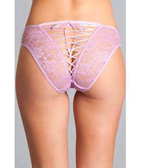Lace and Strap Floral Panty  XL