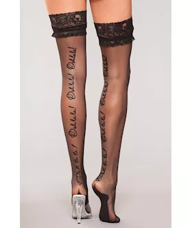 Lace Top Ooh La La Thigh Highs - O/s