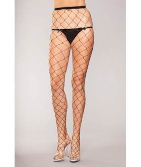 Wide Holed Fishnet Tights  OS