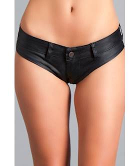 Low Waist Mini Denim Stretch Shorts  L