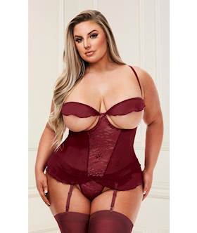 2pc Show Me Bustier and GString Set