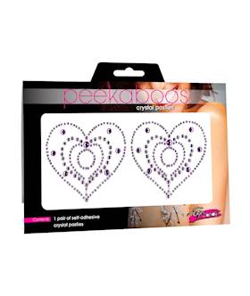 Crystal Heart Rhinestone Pasties