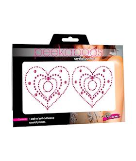 Crystal Heart Rhinestone Pasties