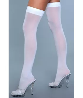 Opaque Nylon Thigh Highs