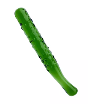 Lucent Verde Bubble Glass Massager - 7.8 Inch