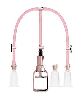 Clitoral and Nipple Pump Set Large Rose Gold