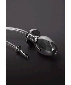 Fire Hose Penis Plug with Buttplug