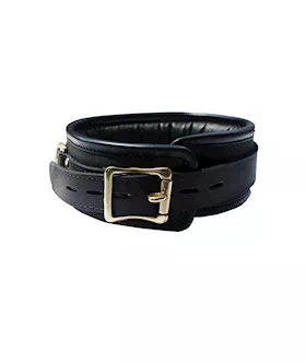 Bound X Padded Leather Cuffs And Collar Set