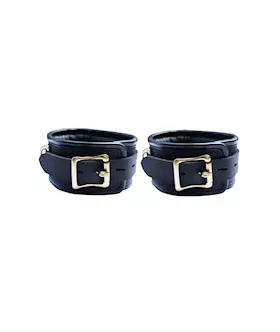 Bound X Padded Leather Cuffs And Collar Set