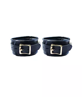 Bound X Padded Leather Cuffs And Collar Set