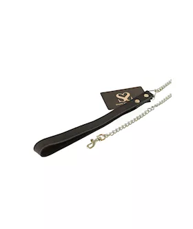 Bound X Chain Leash With Soft Leather Handle