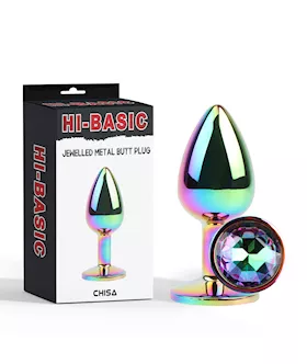 Jewelled Metel Butt Plug - 2.8 Inch