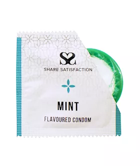 Share Satisfaction Mint Flavoured Condom - Single