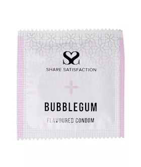 Share Satisfaction Bubblegum Flavoured Condom - Single