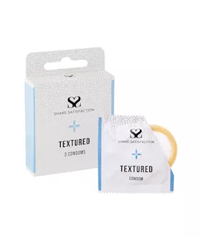 Share Satisfaction Textured Condoms - 3 Pack