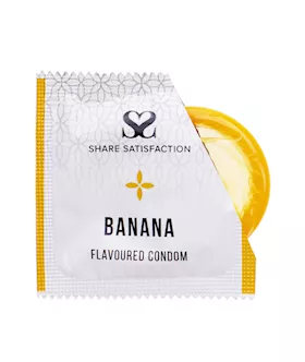 Share Satisfaction Banana Flavoured Condoms - 3 Pack