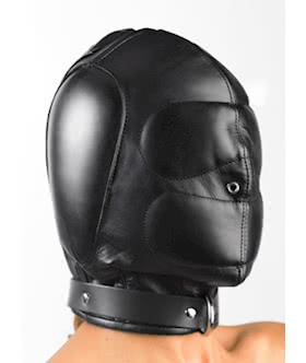 Padded Leather Hood Medium Large