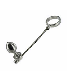 Slide and Ride Steel Cock Ring and Anal Plug