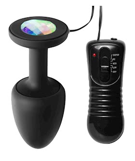 Paragon Gem Accented Vibrating Anal Plug with Internal Stimulation