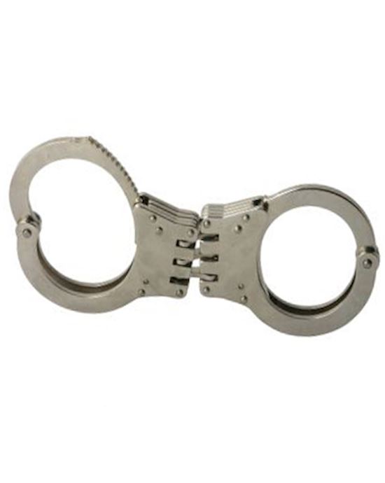 Professional Police Hinged Handcuffs Silver ...